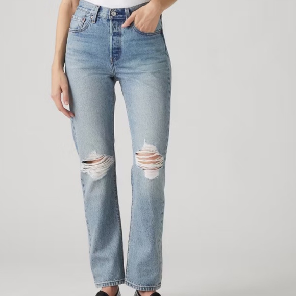LEVIS 501 - RIPPED KNEES -  W 28 x L30 - Picture 1 of 5